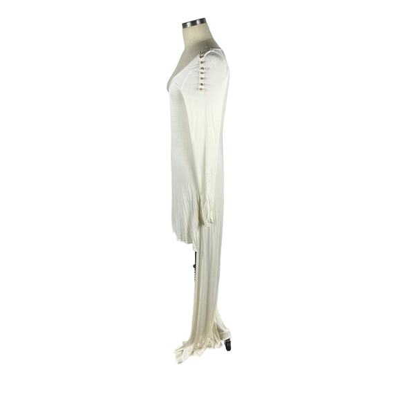 STYLESTALKER White Youth Revolt Dress Size 6 Hi-Low Studded Shoulder Edgy Punk - Picture 2 of 7